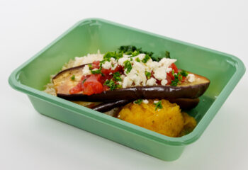 Roasted Eggplant with Tomato and Feta Cheese