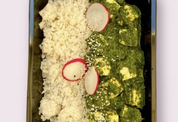 Palak Paneer with Steamed rice