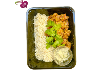 Rajma and Raita Steamed Rice (Vegetarian)