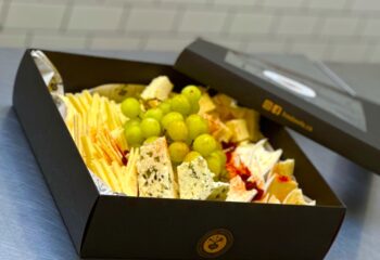 Pro Brunch Box: Cheese Box with Crackers, Dates, and Grapes