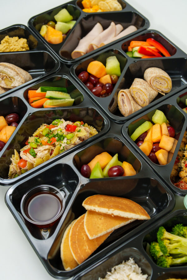 Healthy kids lunch with fruit, veggies, and protein, made in Victoria BC